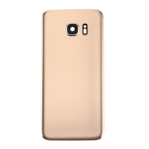 Coque arrière en verre avec objectif de caméra pour Samsung Galaxy S7 Edge (lot de service) (Or) – Image 5