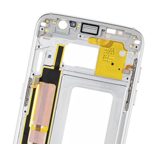 Boîtier intermédiaire pour Samsung Galaxy S7 Edge (avec petites pièces) (blanc) – Image 3