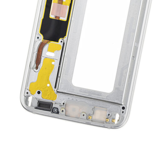 Boîtier intermédiaire pour Samsung Galaxy S7 Edge (avec petites pièces) (blanc) – Image 4