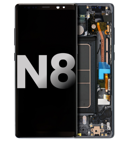 OLED Assembly With Frame For Samsung Galaxy Note 8 (Used OEM Pull: Grade A) (Midnight Black) – Image 9
