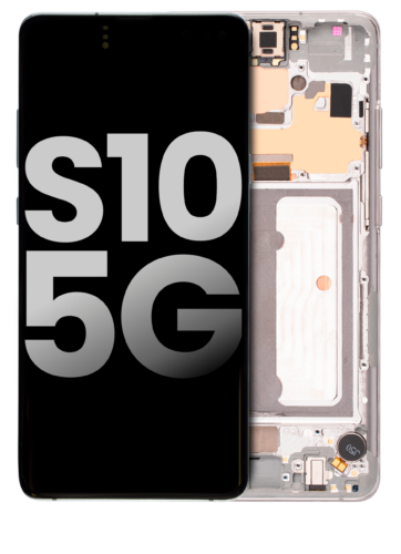 Bloc écran OLED avec cadre pour Samsung Galaxy S10 5G (Used OEM Pull: Grade A) (Crown Silver) – Image 10