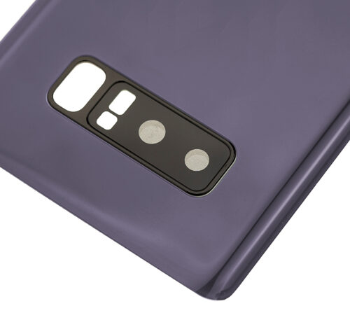 Coque arrière en verre avec objectif pour Samsung Galaxy Note 8 (sans logo) (Adaptable) (Gris orchidée) – Image 4