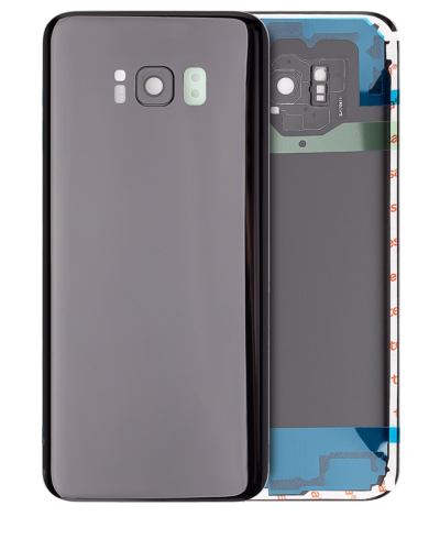 Coque arrière en verre avec objectif de caméra pour Samsung Galaxy S8 Plus (lot de service) (Noir minuit)