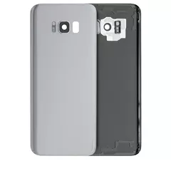 Back Cover Glass With Camera Lens For Samsung Galaxy S8 Plus (No Logo) (Aftermarket Plus) (Arctic Silver)