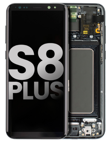 Bloc écran OLED avec cadre pour Samsung Galaxy S8 Plus (Used OEM Pull: Grade A) (Midnight Black)