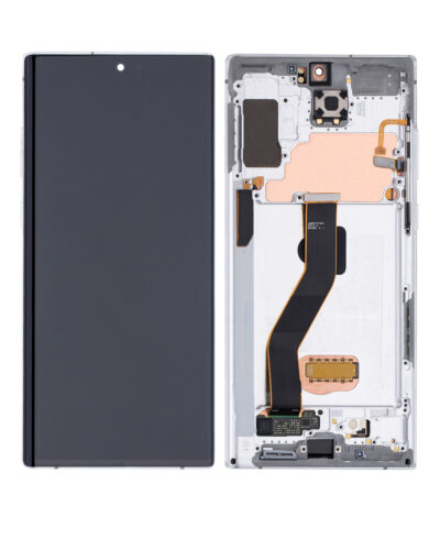 Écran OLED avec cadre pour Samsung Galaxy Note 10 Plus / 5G (Pack de service) (Blanc Aura) – Image 2