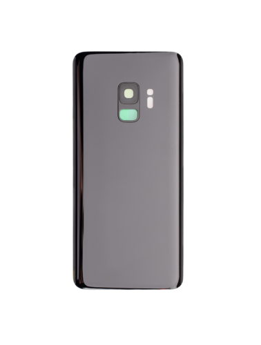 Cache arrière verre avec lentille de caméra pour Samsung Galaxy S9 (No Logo) (compatible qualité supérieure) (Midnight Black) – Image 3