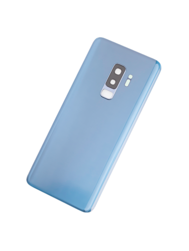 Cache arrière verre avec lentille de caméra pour Samsung Galaxy S9 Plus (No Logo) (compatible qualité supérieure) (Coral Blue) – Image 2
