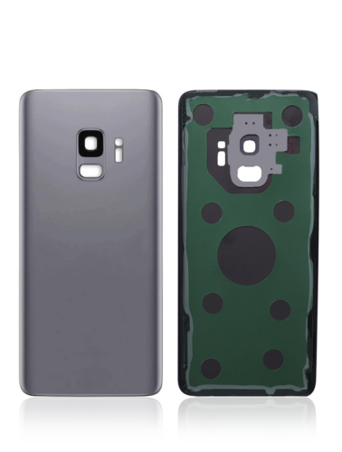 Coque arrière en verre avec objectif pour Samsung Galaxy S9 (sans logo) (Pièce de rechange Plus) (Gris titane) – Image 2