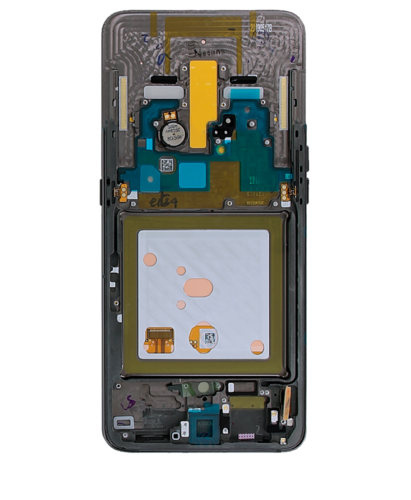 Écran OLED avec cadre pour Samsung Galaxy A80 (A805 / 2019) (lot de service) (Noir fantôme) – Image 2
