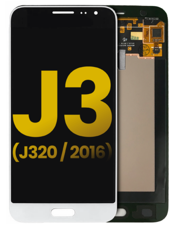 Écran OLED sans cadre pour Samsung Galaxy J3 / Sol 4G / Express Prime / Amp Prime (J320 / 2016) (Pack de service) (Blanc) – Image 5