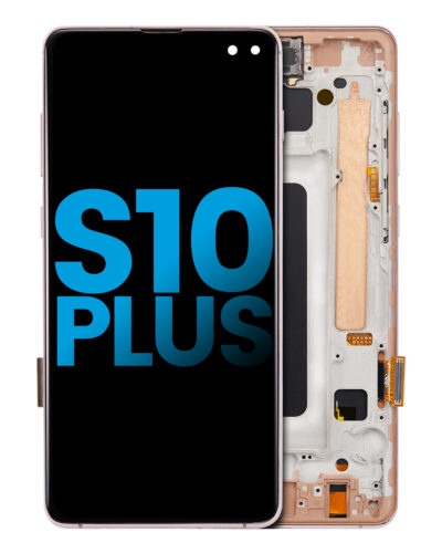 Écran LCD complet avec cadre (sans empreinte digitale capteur) pour Samsung Galaxy S10 Plus (Aftermarket Plus: TFT) (Flamingo Pink) – Image 3