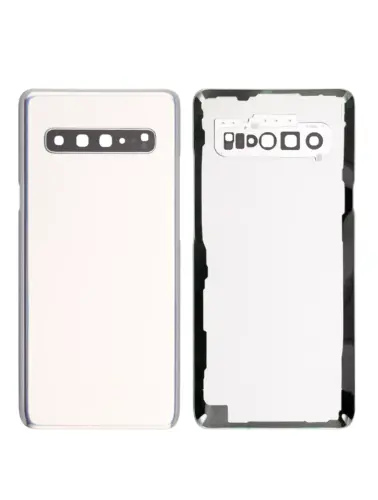 Cache arrière verre avec lentille de caméra pour Samsung Galaxy S10 5G (No Logo) (compatible qualité supérieure) (Crown Silver) – Image 4