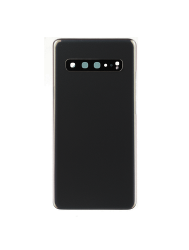 Cache arrière verre avec lentille de caméra pour Samsung Galaxy S10 5G (No Logo) (compatible qualité supérieure) (Prism Black) – Image 2