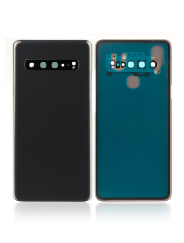 Cache arrière verre avec lentille de caméra pour Samsung Galaxy S10 5G (No Logo) (compatible qualité supérieure) (Prism Black) – Image 4