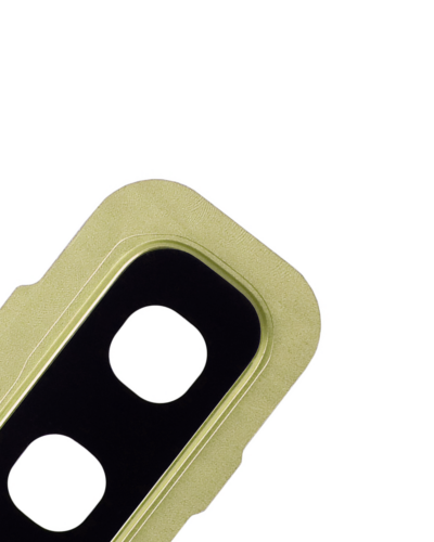 Objectif de caméra arrière avec anneau de protection pour Samsung Galaxy S10E (Jaune canari) – Image 4