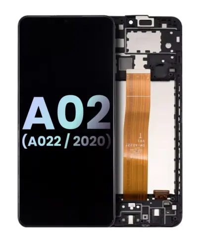 Écran LCD complet avec cadre pour Samsung Galaxy A02 (A022 / 2022) (Service Pack) (toutes couleurs)
