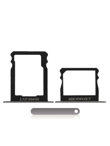 Sim Card + SD Card Tray For Huawei P8 (Titanium Gray)