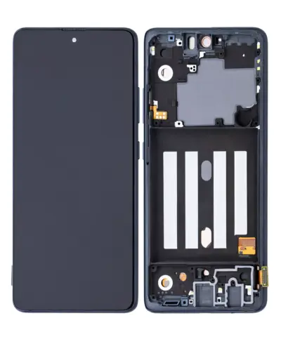 Écran OLED avec cadre pour Samsung Galaxy A51 5G (A516 / 2020) (Cadre ultra-fin 5G non Verizon) (lot de service) (Prism Cube Noir) – Image 2