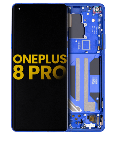OLED Assembly With Frame For OnePlus 8 Pro (Refurbished) (Ultramarine Blue)