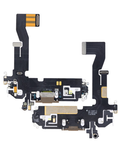 Charging Port Flex Cable For iPhone 12 Pro (Aftermarket Plus) (Gold) – Image 2