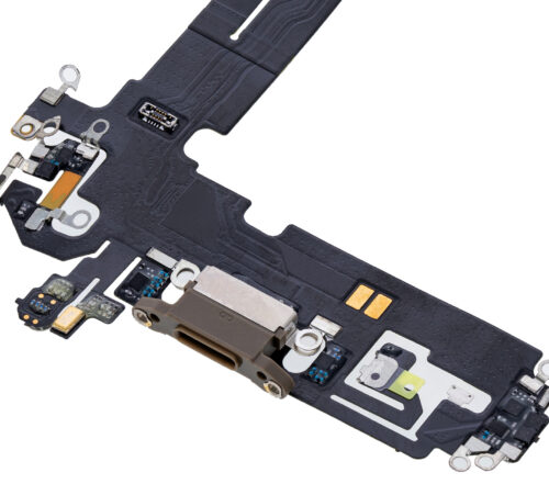 Charging Port Flex Cable For iPhone 12 Pro (Aftermarket Plus) (Gold) – Image 6