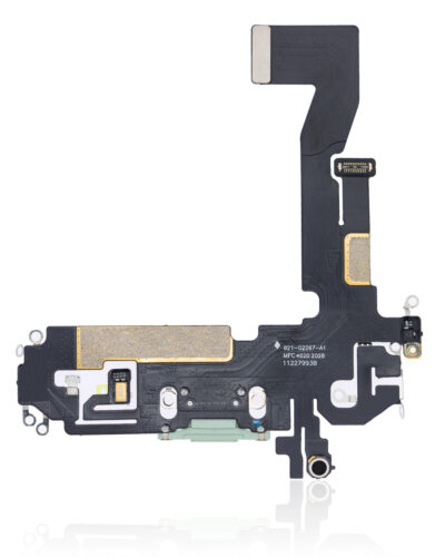 Charging Port Flex Cable For iPhone 12 (Aftermarket Plus) (Green) – Image 3