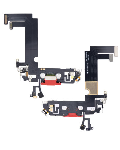 Charging Port Flex Cable For iPhone 12 Mini (Aftermarket Plus) (Red) – Image 2
