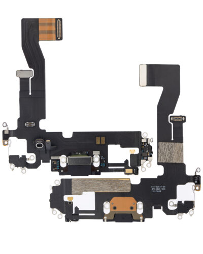 Charging Port Flex Cable For iPhone 12 / 12 Pro (Used OEM Pull) (Graphite) – Image 2