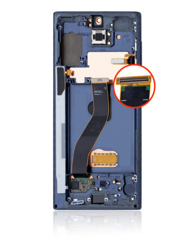 Bloc écran OLED avec cadre pour Samsung Galaxy Note 10 (Service Pack) (Aura Glow / Silver) – Image 3