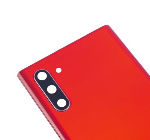 Coque arrière en verre avec objectif pour Samsung Galaxy Note 10 (sans logo) (Adaptable) (Rouge Aura) – Image 3