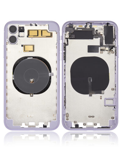Boîtier arrière avec petits composants préinstallés (sans coque arrière) pour iPhone 11 (violet) – Image 2