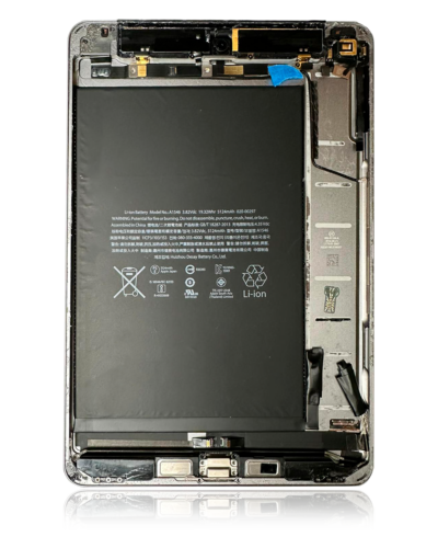 Back châssis W/ Small Components pré-installé pour iPad Mini 4 (WIFI cellular) (Used OEM Pull: Grade C) (gris sidéral) – Image 3