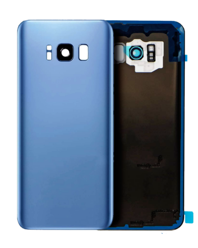 Cache arrière verre avec lentille de caméra pour Samsung Galaxy S8 Plus (Service Pack) (Coral Blue)