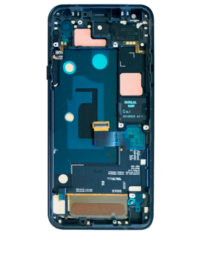 Écran LCD avec cadre pour LG Q7 / Q7 Plus / Q7 Alpha (reconditionné) (bleu clair) – Image 3