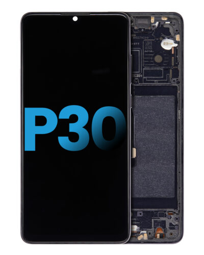 LCD Assembly With Frame For Huawei P30 (Aftermarket: Incell) (Black)