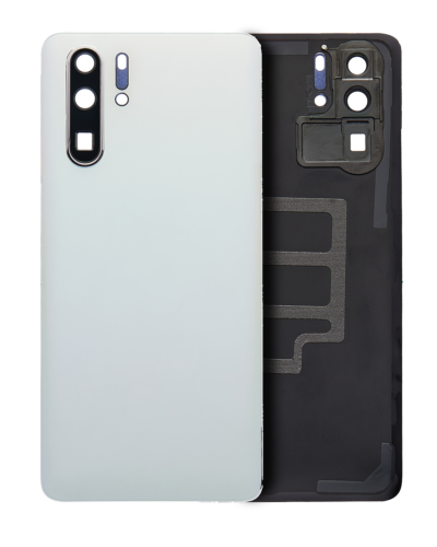 Coque arrière en verre avec objectif de caméra pour Huawei P30 Pro (Blanc nacré)