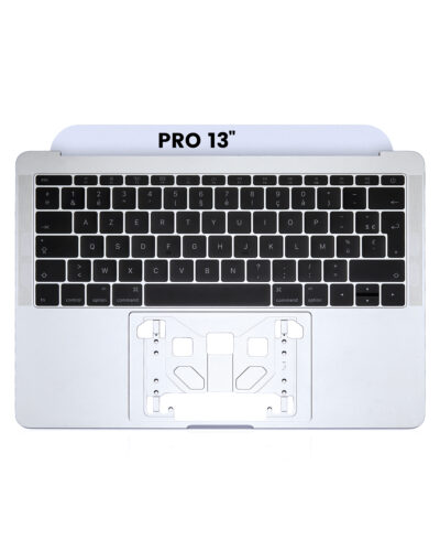 Top Case with Keyboard (ISO French) For MacBook Pro 13" A1708 (2016-2017) (Silver)