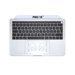 Top case avec clavier (ISO French) pour MacBook Pro 13" A1706 (2016-2017) (argent)