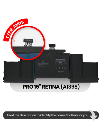 Battery (A1618) For MacBook Pro 15" A1398 (2015)