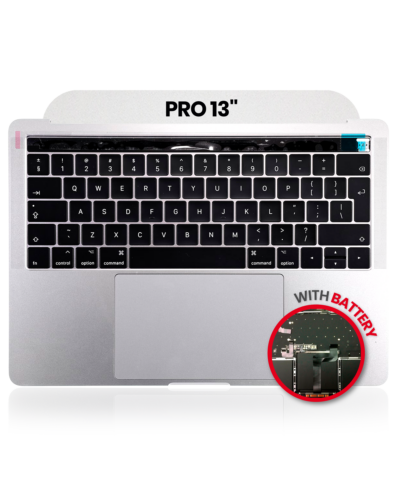 Top case avec batterie et clavier (ANSI US) pour MacBook Pro 13" A1706 (2016) (argent) – Image 3