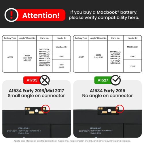 Battery (A1527) For MacBook 12" A1534 (2015) – Image 2