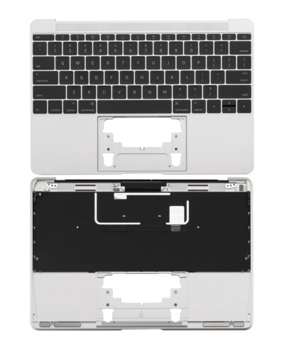 Boîtier supérieur avec clavier (ANSI US) et microphone pour MacBook 12" A1534 (2016-2017) (d'origine neuf) (Argent) – Image 2