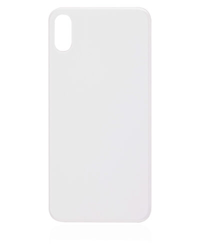 Verre arrière avec adhésif 3M pour iPhone XS (sans logo / grand trou pour la caméra) (argenté) – Image 3