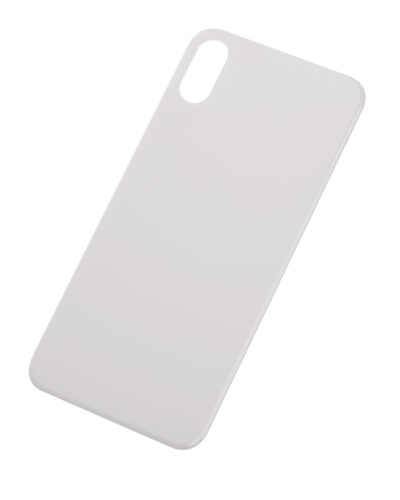 Verre arrière avec adhésif 3M pour iPhone XS (sans logo / grand trou pour la caméra) (argenté) – Image 5