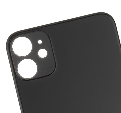 Verre arrière avec adhésif 3M pour iPhone 11 (sans logo / grand trou pour la caméra) (noir) – Image 4
