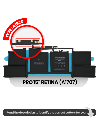 Battery (A1820) For MacBook Pro 15" A1707 (2016-2017) – Image 3