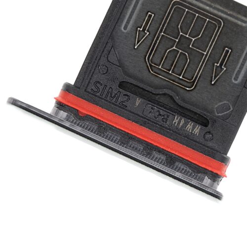 Single Sim Card Tray For OnePlus 7T (Frosted Silver) – Image 3