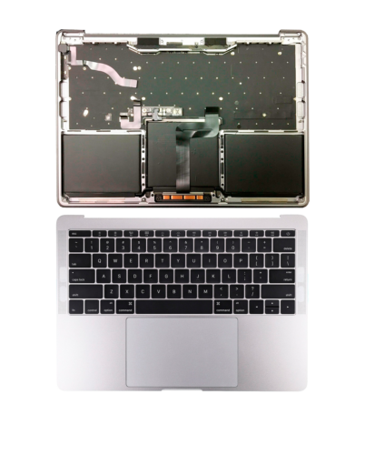 Top case avec batterie et clavier (ANSI US) pour MacBook Pro 13" A1708 (2016) (Used OEM Pull: Grade B/C) (argent) – Image 3