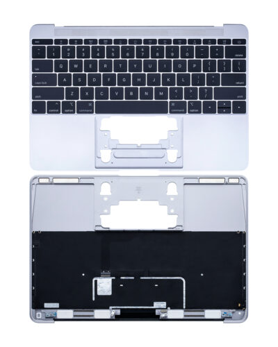 Top case avec clavier (ANSI US) et microphone pour MacBook 12" A1534 (2015) (Used OEM Pull: Grade A) (gris sidéral) – Image 2
